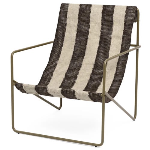Desert Lounge Lenestol Olive/Off-white/Chocolate