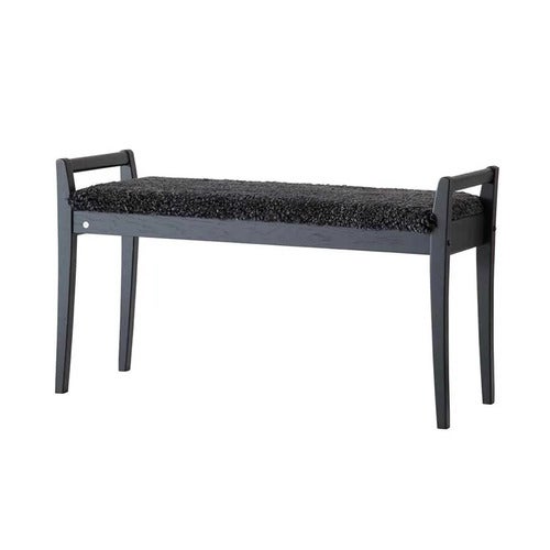 Meja Bench Svartbeiset eik/safeskinn Mørk grå