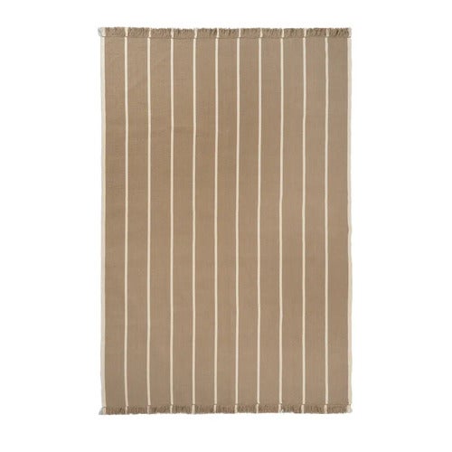 Calm Kelim Teppe 200x300 cm - Dark Sand/Off-white