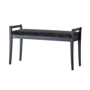 Meja Bench Svartbeiset eik/safeskinn Mørk grå