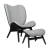 A Conversation Piece Lounge stol Black Oak/Sterling