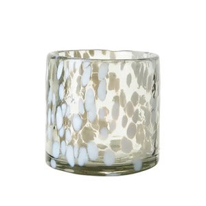 PARTY Telysholder S Hvit/Isblå Ø9xH9cm