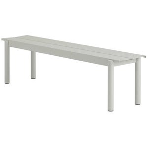 Linear Steel Benk 170x34 cm Grey 