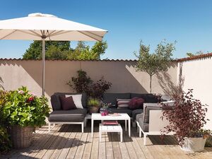 Mackenzie hjørnedel hvit aluminium