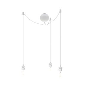 Cannonball Cluster Ø12 cm ledningssett Trippel White