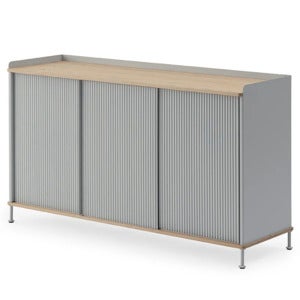 Enfold skjenk 148 x 45 cm  - oiled oak Grey