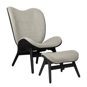A Conversation Piece Lounge stol Black Oak/White Sands