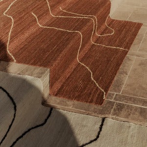 Håndvevd Teppe i Jute Gesso Terracotta 140x200 cm