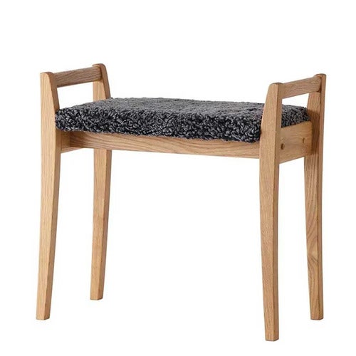Meja krakk oljet eik/safeskinn mørkegrå