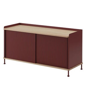 Enfold skjenk 124 x 45 cm  - oiled oak Deep Red