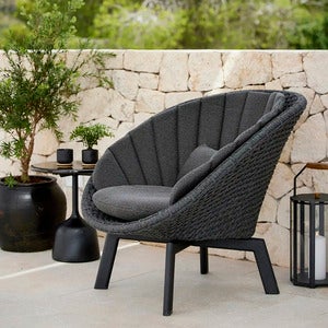 Peacock Loungestol Svart alu