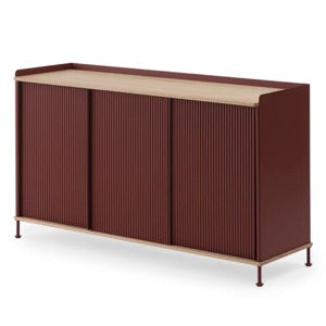 Enfold skjenk 148 x 45 cm  - oiled oak Deep Red