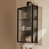 Haze Vegghengt Skap - Reeded Glass - Black