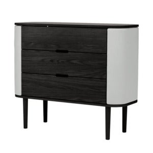Treasures kommode i svart eik/Sterling