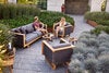 Angle Lounge sofa inkl Hyndesæt teak grå 