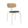 Curious spisestol eik/messing Quantum Blue