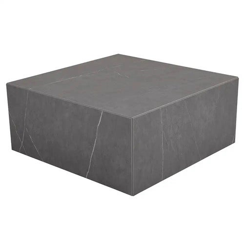Zten salongbord 80 x 80 i grå marmorlook Brafab