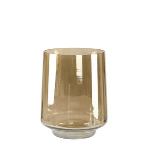 Reef-lykt i glass Ø12 cm - Røykbrun