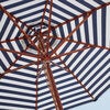 Messina Parasoll Ø270 Cm Dark Blue Stripes  