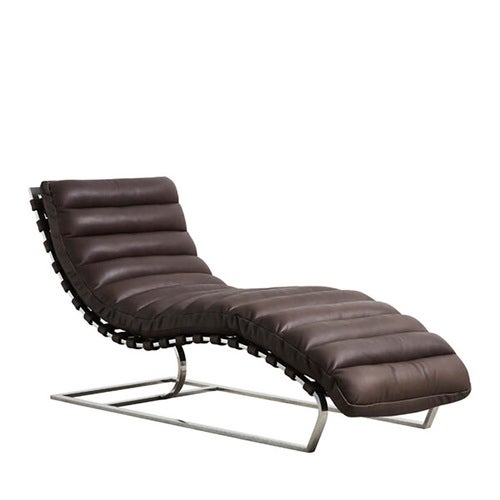 Cliff sjeselong i skinn – brun
