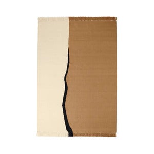 Soil Kelim teppe 170x240 cm- Dark Sand/Off-white