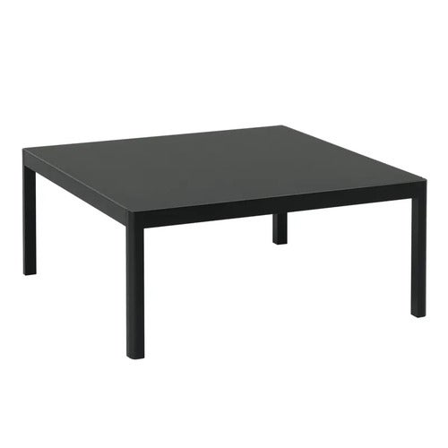 Workshop sofabord 86 x 86 cm - Black Linoleum