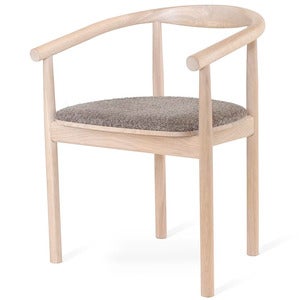 Maggio spisestol hvitoljet eik/stoff Abriamo brun 2-pk.