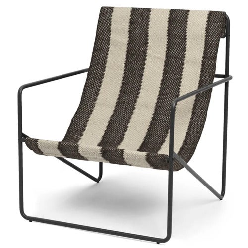 Desert Lounge Lenestol Black/Off-white/Chocolate