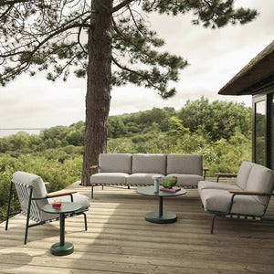 Settle 3-seters sofa Ribbed Weave 2/Dark Green 