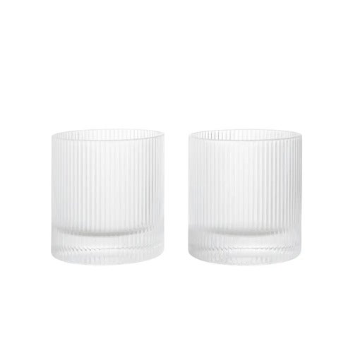 Ripple Tumbler Glass 2-pakning Klar