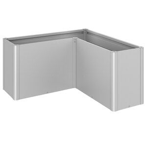 Belvedere plantebed maxi størrelse l150 metallic sølv Biohort