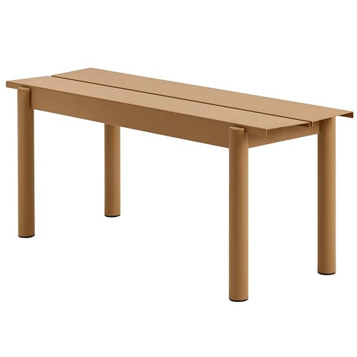 Linear Steel Benk 110x34 cm Burnt Orange 