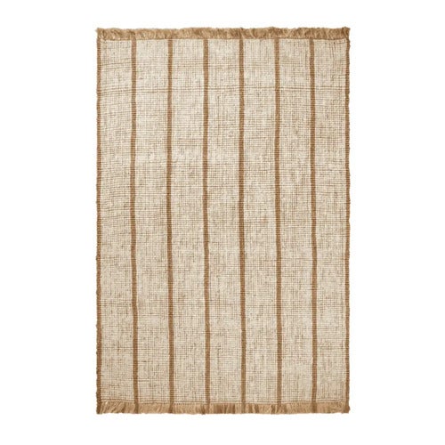 Athens håndvevd jute-teppe 200x300 cm - Natural/Off-white