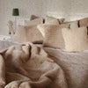 Stripy ornamentpute 45x45 cm Taupe