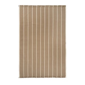 Calm Kelim Teppe 200x300 cm - Dark Sand/Off-white