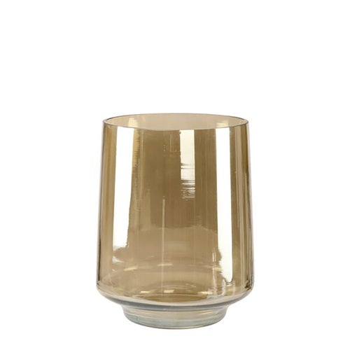 Reef-lykt i glass Ø12 cm - Røykbrun