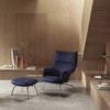 Doze Lounge Chair High Back Tube Base - Refine Leather Cognac Anthracit