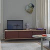 Enfold skjenk 186 x 45 cm  - oiled oak Deep Red