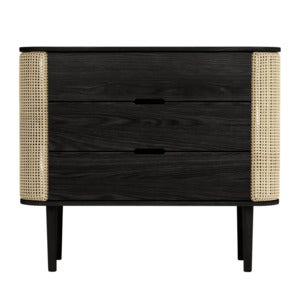 Treasures kommode i svart eik/Venetian Cane