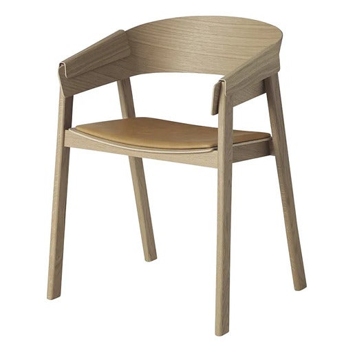 Cover lenestol - Refine Leather Cognac Oak