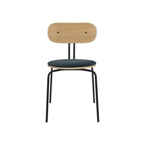 Curious spisestol eik/svart metall Quantum Blue