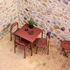 Bliss spisebord inkl. to stoler - Sand aluminium