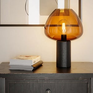 Cozy Bordlampe Svart/Brandy