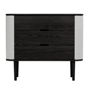 Treasures kommode i svart eik/Sterling