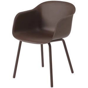Fiber Outdoor Stol med armlener Brown Red 