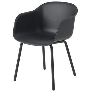 Fiber Outdoor Stol med armlener Anthracite Black 