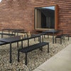 Linear Steel Benk 170x34 cm Grey 