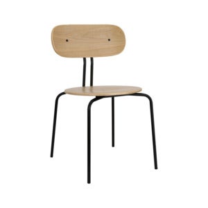 Curious spisestol eik/svart metall