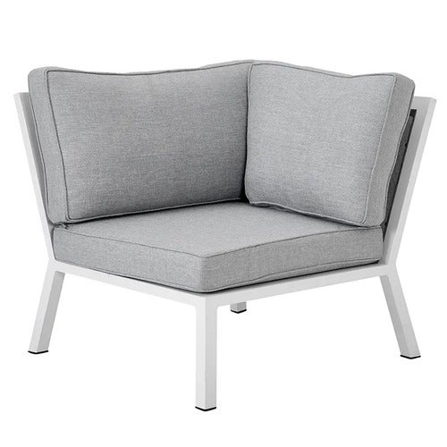 Belfort hjørnestykke   inkludert puter hvit / Peral Grey