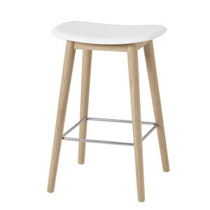 Fiber bar pallet låg Wood Base - 65 cm - Natural White/Oak